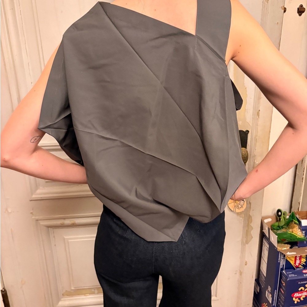 Issey Miyake 1325 line Fractal Solid Woven Top - Picture 4 of 7